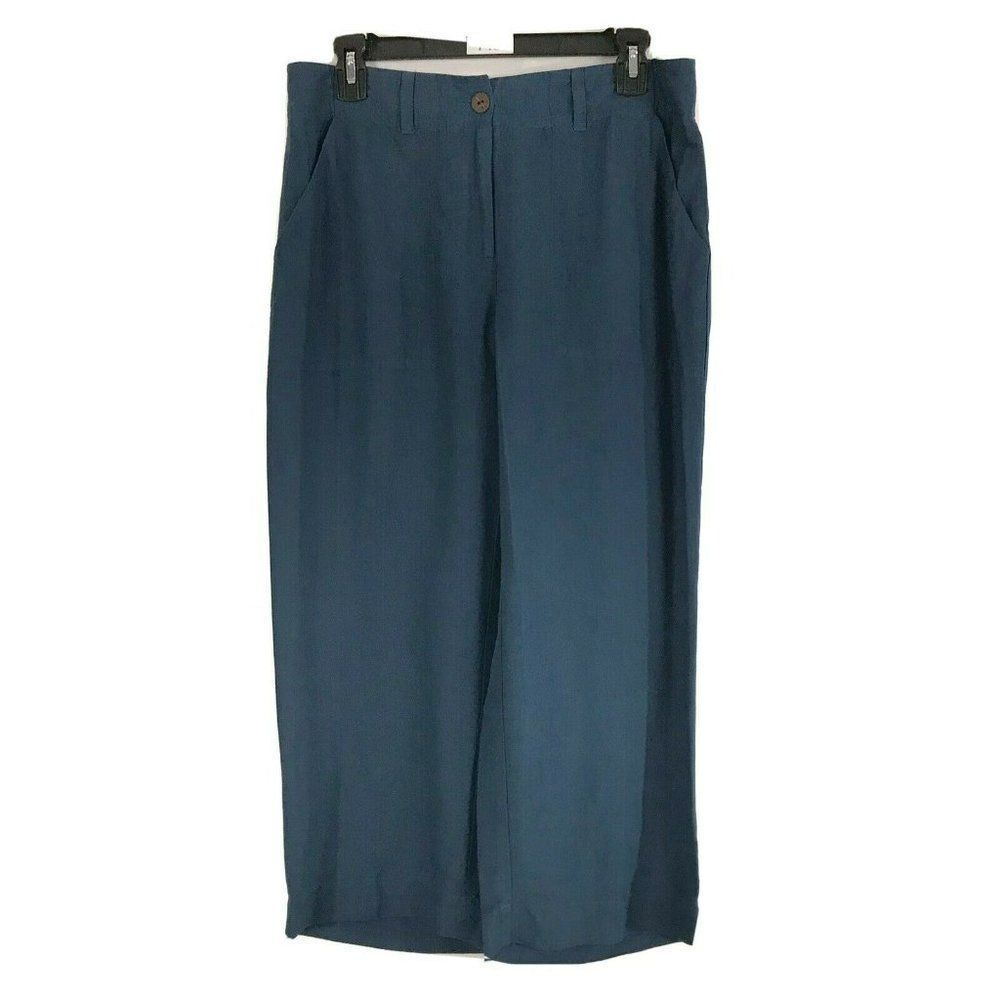 Van Heusen Womens Size 8 Blue Capri Pants NWT Cropped Career Dress Trousers